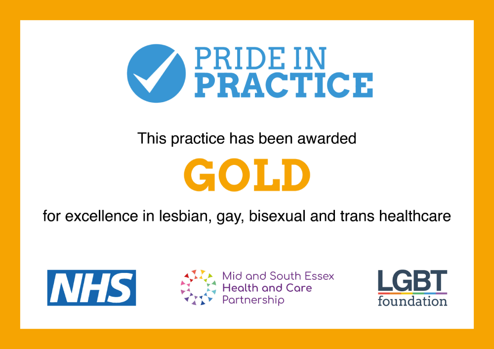 This practice has been awarded Gold for excellence in lesbian, gay, bisexual and trans healthcare