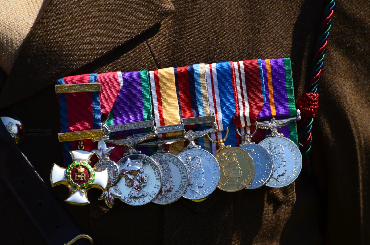 veteran with medals of service